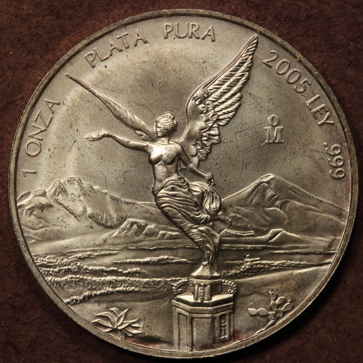 Mexico Libertad Onza 2005 - .999 Pura Plata - 1 Ounce Silver Coin