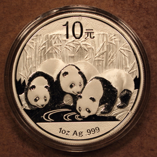 China 10 Yuan 2013 Panda - 1oz .999 Silver - GemBU