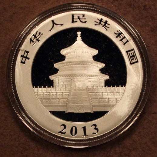 China 10 Yuan 2013 Panda - 1oz .999 Silver - GemBU
