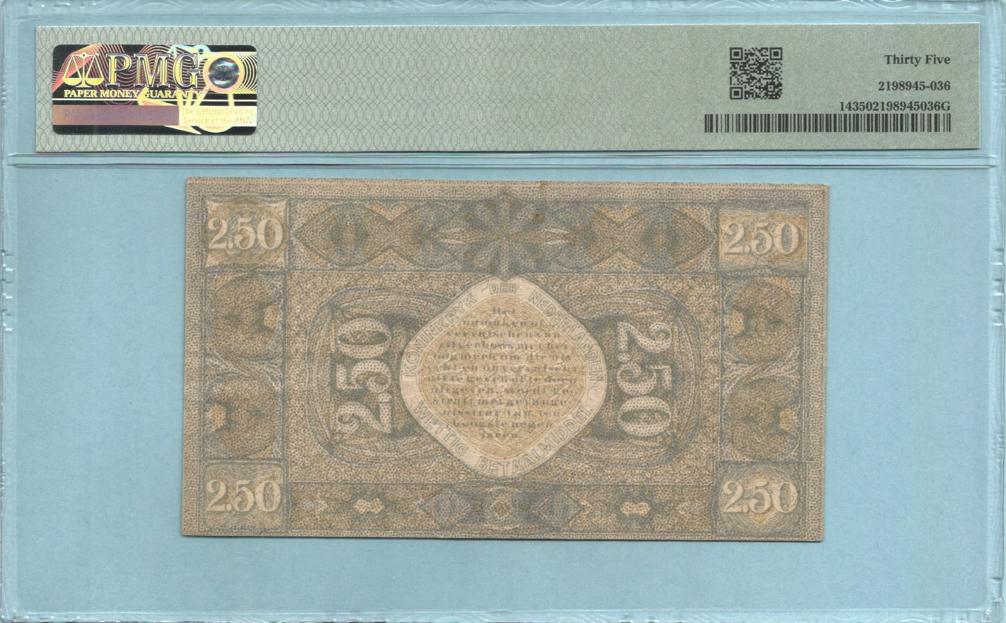 Netherlands 2.50 Gulden 1.10.1918 - P#14 - PMG 35