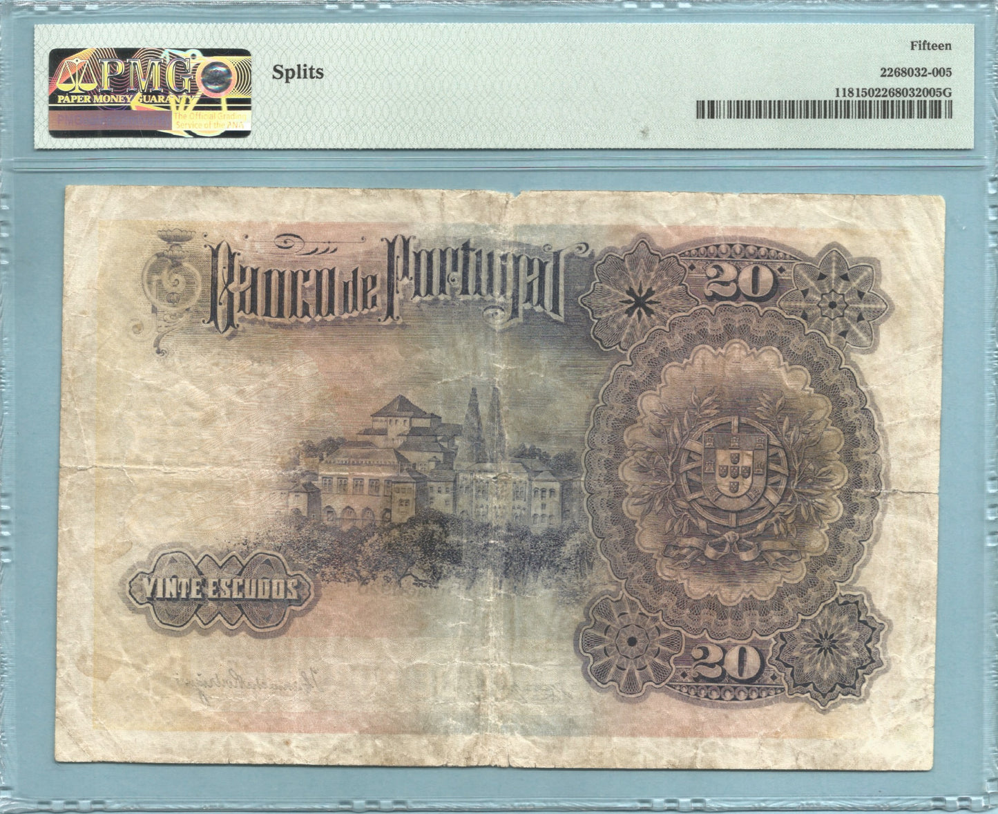 Portugal 20 Escudos 7.7.1920 - P#118 - PMG 15