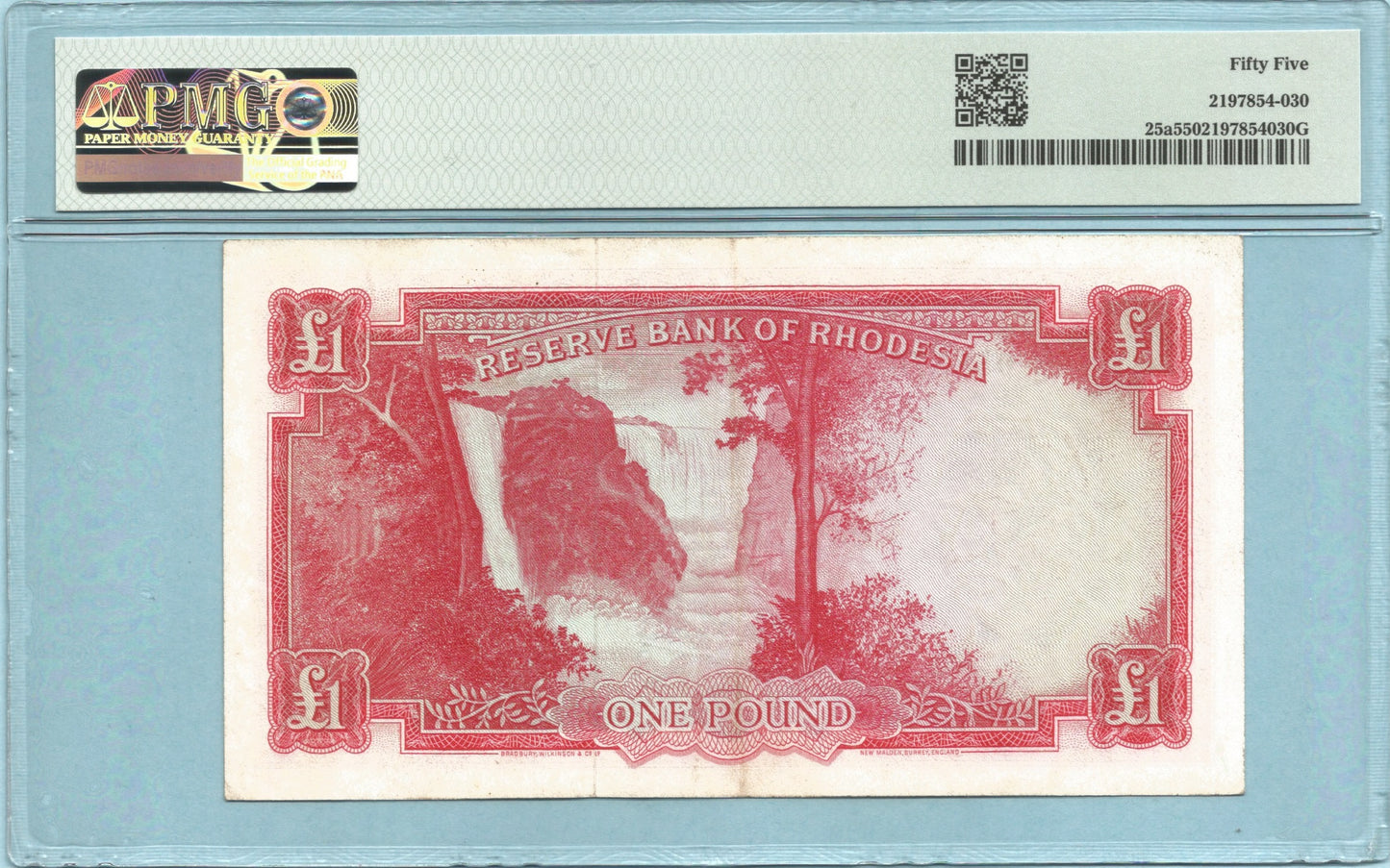 Rhodesia Pound - 4.9.1964 - P#25a - PMG 55