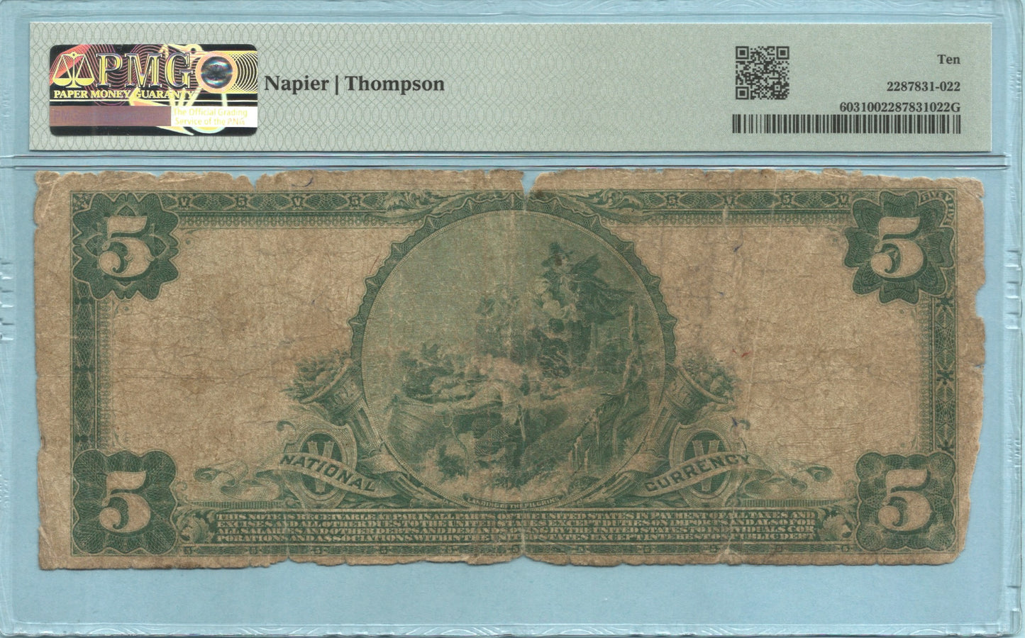 $5 National Currency 1902-PB - Ch#10344 - Broadway NB, Richmond, VA - PMG 10