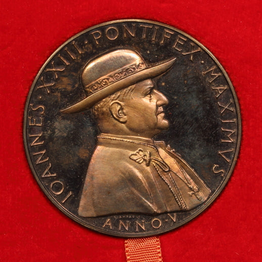 Vatican City 1962 Pope John XXXIII 44mm 1.275oz 0.986 Silver Fine Medal Orig Box