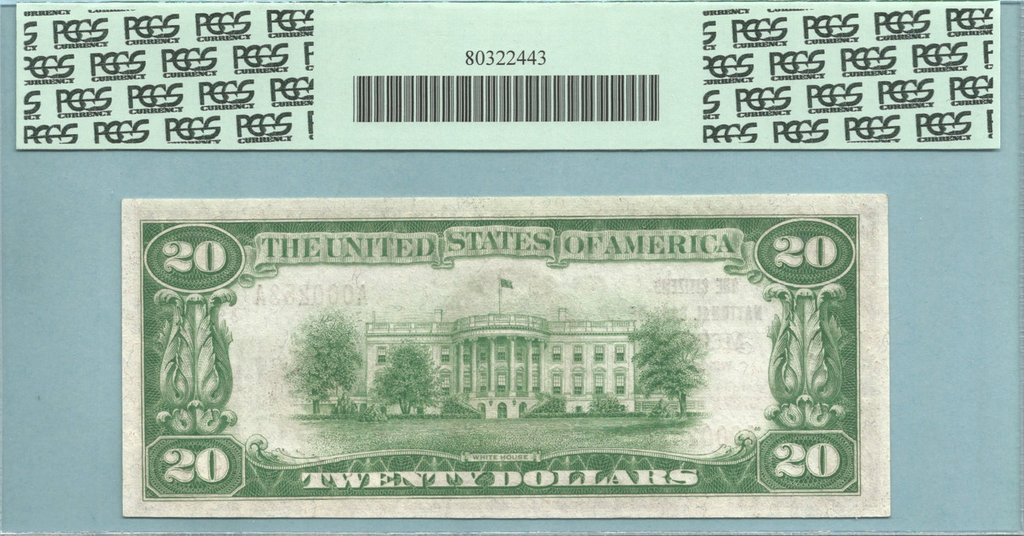 $20 National Currency 1929-T1 - Ch#10176 - Citizens NB, Merrill, WI - PCGS 63PPQ