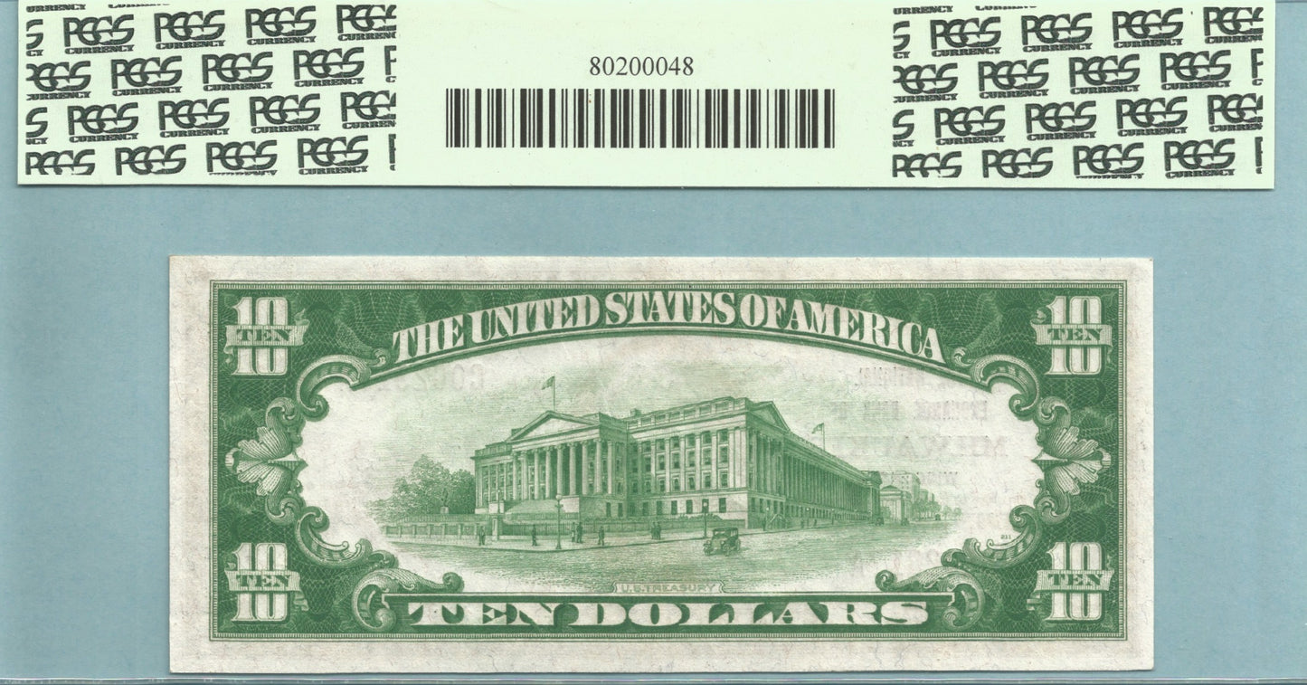 $10 National Currency 1929-T1 - Ch#1003 - N Exchange Bank, Milwaukee, WI - PCGS 64PPQ